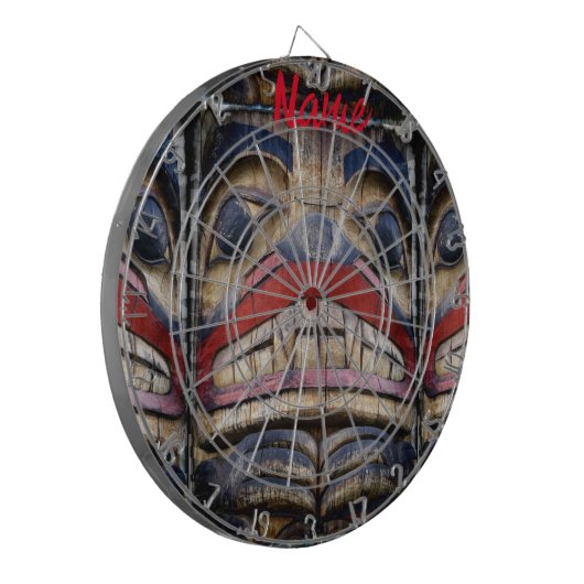 Totem Pole Face Thunder_Cove Dartbord (Voorkant Links)