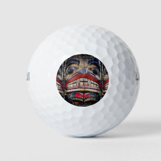 Totem Pole Face Thunder_Cove Golfballen (Voorkant)