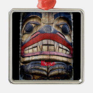 Totem Pole Face Thunder_Cove Metalen Ornament