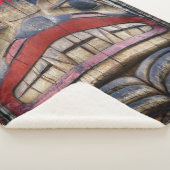 Totem Pole Face Thunder_Cove Sherpa Deken (3/4)