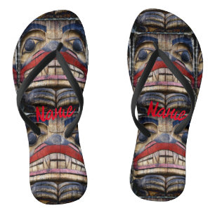 Totem Pole Face Thunder_Cove Teenslippers