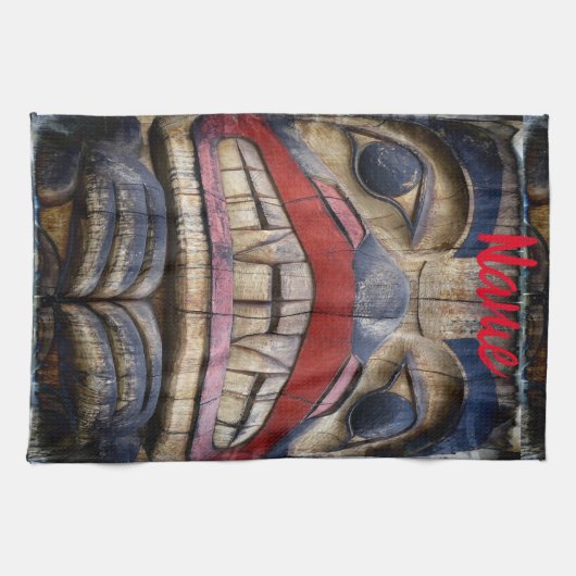 Totem Pole Face Thunder_Cove Theedoek (Horizontaal)