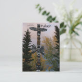 Totem Pole in Yukon Canada Briefkaart (Staand voorkant)