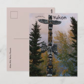 Totem Pole in Yukon Canada Briefkaart (Voorkant / Achterkant)