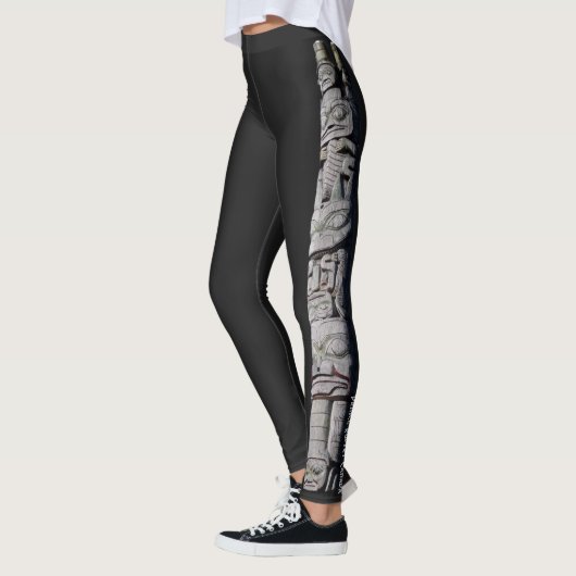Totem Pole Pantalon femmes Leggings d'art autochto (Gauche)