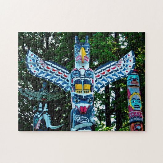Totem Pole Vancouver. Legpuzzel (Horizontaal)