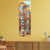 Totem Polen schilderen Canvas Prints (Insitu (Woonkamer))