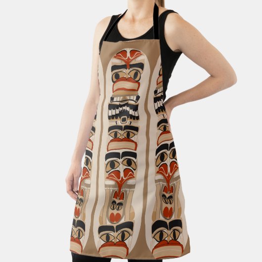 Totempaal Cool Artistiek Ontwerp Schort (Insitu)