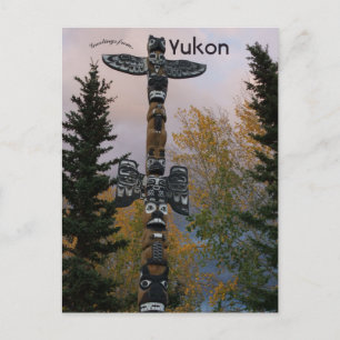 Totempaal in Yukon Canada Briefkaart