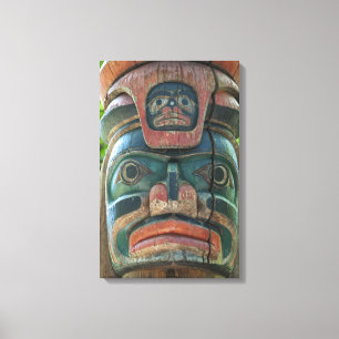 Totempaal Ingepakte Canvas Afdruk