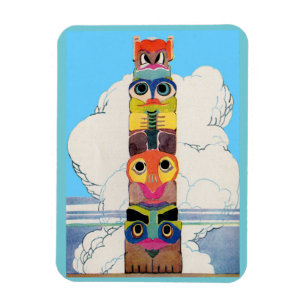 totempaal uit de jaren 20 magneet