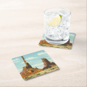 Totempaal Vierkante Kartonnen Onderzetter (Insitu)