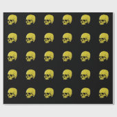 Totenkopf aus Gold Cadeaupapier (Vlak)