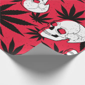 Totenkopf Hanfblatt Cadeaupapier (Hoek)
