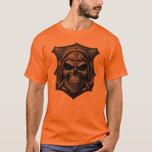 Totenkopf Metaldesign T-shirt (Voorkant)
