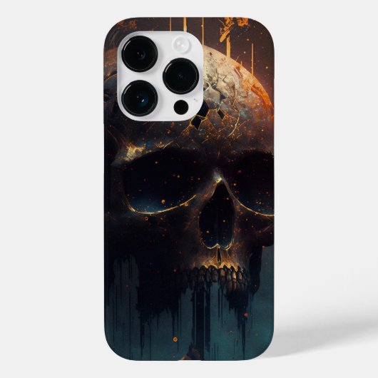 Totenkopf mit apokalyptischer Hintergrund Case-Mate iPhone Case (Achterkant)