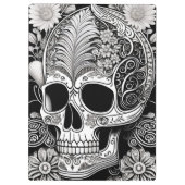 Totenkopf mit Ornamenten Klembord (Achterkant)