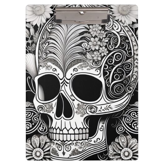 Totenkopf mit Ornamenten Klembord (Voorkant)