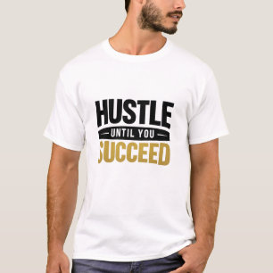Totens te Succeed – Minimaal Goud Motivatieontwerp T-shirt