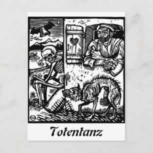 Totentanz Death attend la carte postale