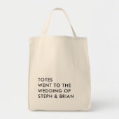 Totes personnalisées sont allées au Mariage, Sac f (Devant)