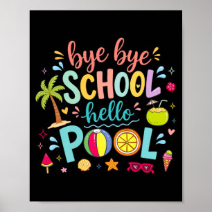 Totschool Hallo Zwembad Lunch Dames Zomer Poster