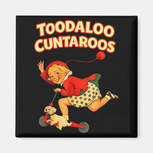 Totsiens cuntaroos grappige scooter sassy meisje magneet