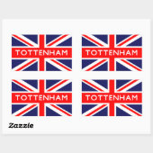 Tottenham: Britse vlag Rechthoekige Sticker (Vel)