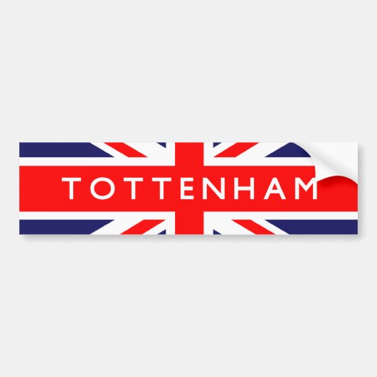 Tottenham UK Flag Bumpersticker (Voorkant)