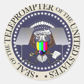 TOTUS DE TELEPROMPTER SEAL RONDE STICKER