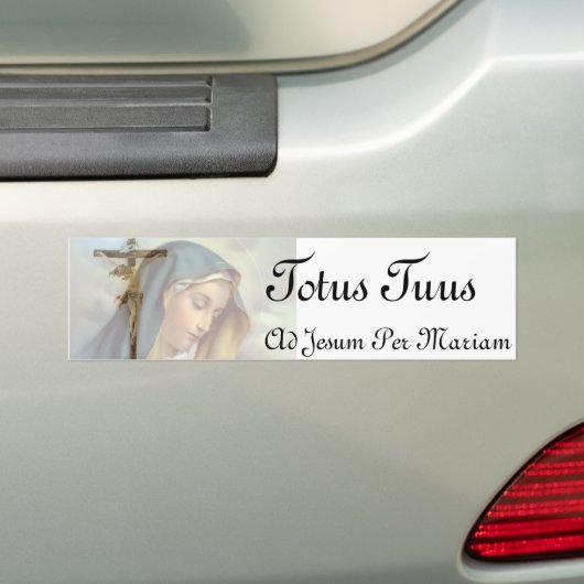 Totus Tuus Bumpersticker (Op auto)