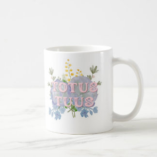 Totus Tuus Catholic Marian Floral Mug