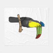 Toucan als politieagent fleece deken (Voorkant (Horizontaal))