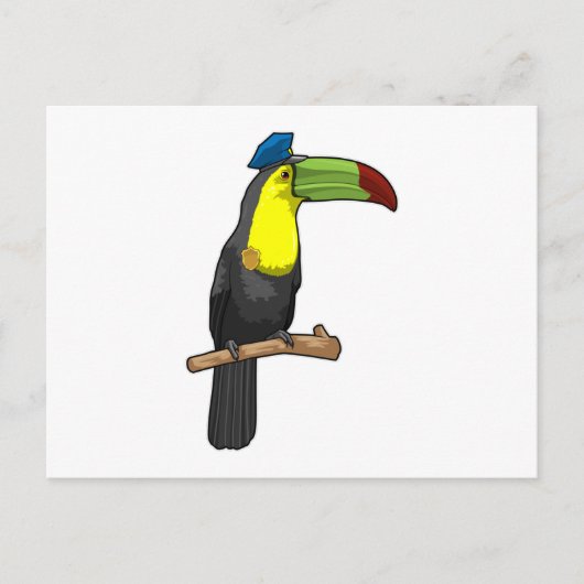 Toucan als politieagent politie briefkaart (Voorkant)