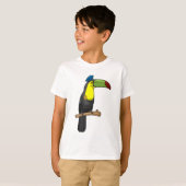 Toucan als politieagent t-shirt (Voorkant volledig)