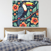 Toucan Batik Art Canvas Afdruk (Insitu (Slaapkamer))