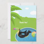Toucan Bird Floatie Pool Birthday Bedankkaart (Voorkant)