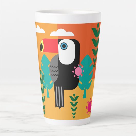 Toucan Bird Lovers Two-Tone Coffee Mok (Voorkant)