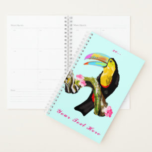 Toucan Bird Planner Texte personnalisé / Année