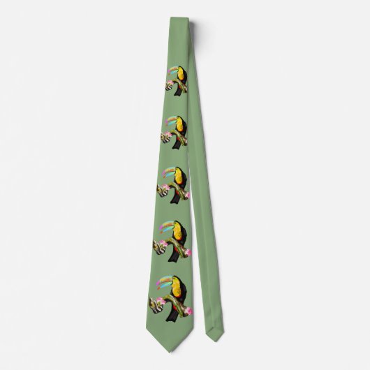 Toucan Bird Stropdas - Uw kleuren (Voorkant)