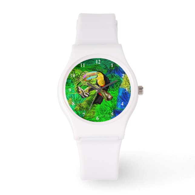 Toucan Bird Watch Toco Horloge (Voorkant)