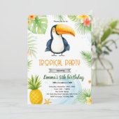 Toucan Birthday Party Invitation (Debout devant)
