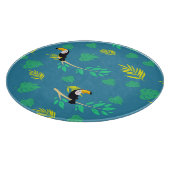 Toucan Blue en Green Tropical Rainforest Snijplank (Hoek)
