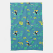 Toucan Blue en Green Tropical Rainforest Theedoek (Verticaal)