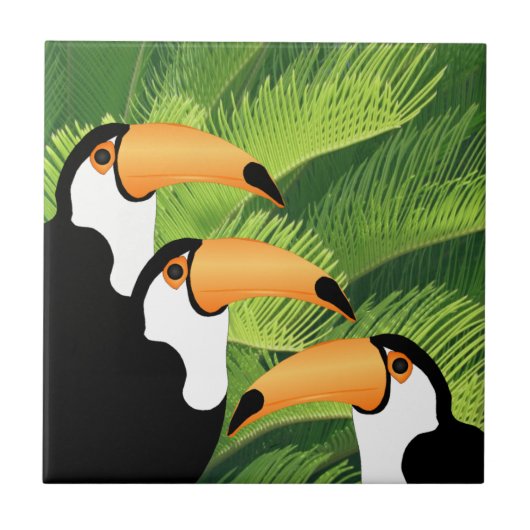 Toucan Ceramic Tile Tegeltje (Voorkant)