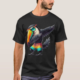 Toucan Dabbing Zwembad Strand Vakantie Tropic T-shirt