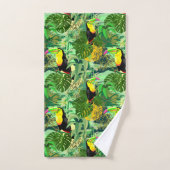 Toucan dans la forêt tropicale verte d'Amazonie (Serviette à main)