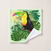Toucan dans la forêt tropicale verte d'Amazonie (Gant de toilette)