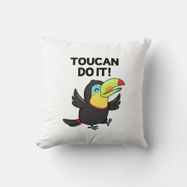 Toucan doen het grappige positieve vogel woordspel kussen (Voorkant)