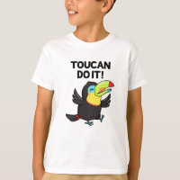 Toucan doen het grappige positieve vogel woordspel